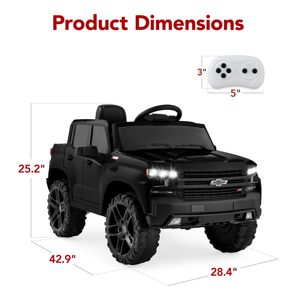 Best Choice Products 12V 2.5 MPH Licensed Chevrolet Silverado Ride On Truck Car Toy w/ Parent Remote Control - Pink