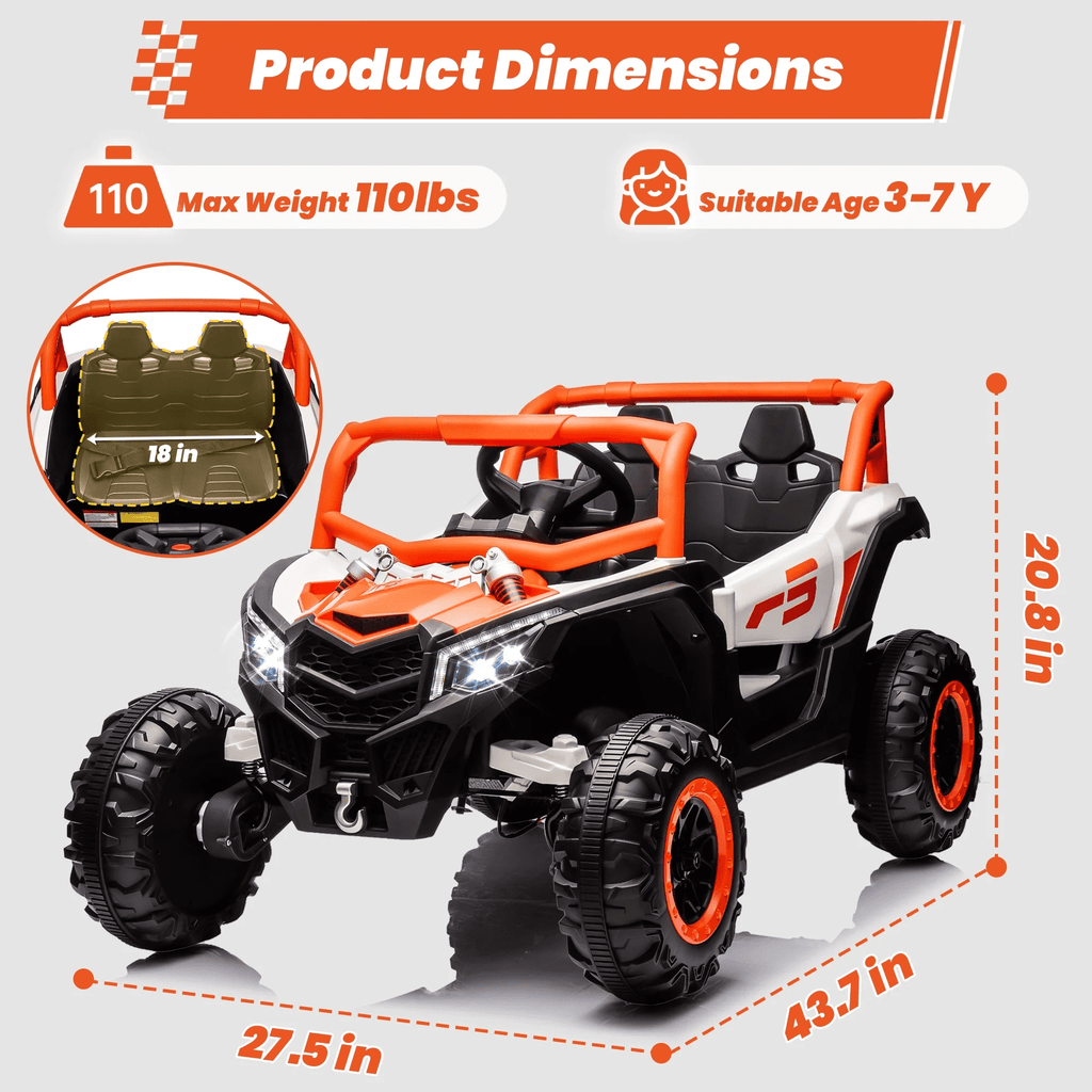 Sunnyfree 24 Volt Ride on Toys, 4WD Electric Car for Kids, Power Car Wheels with Remote Control, Bluetooth, Spring Suspension, LED Light, Pink