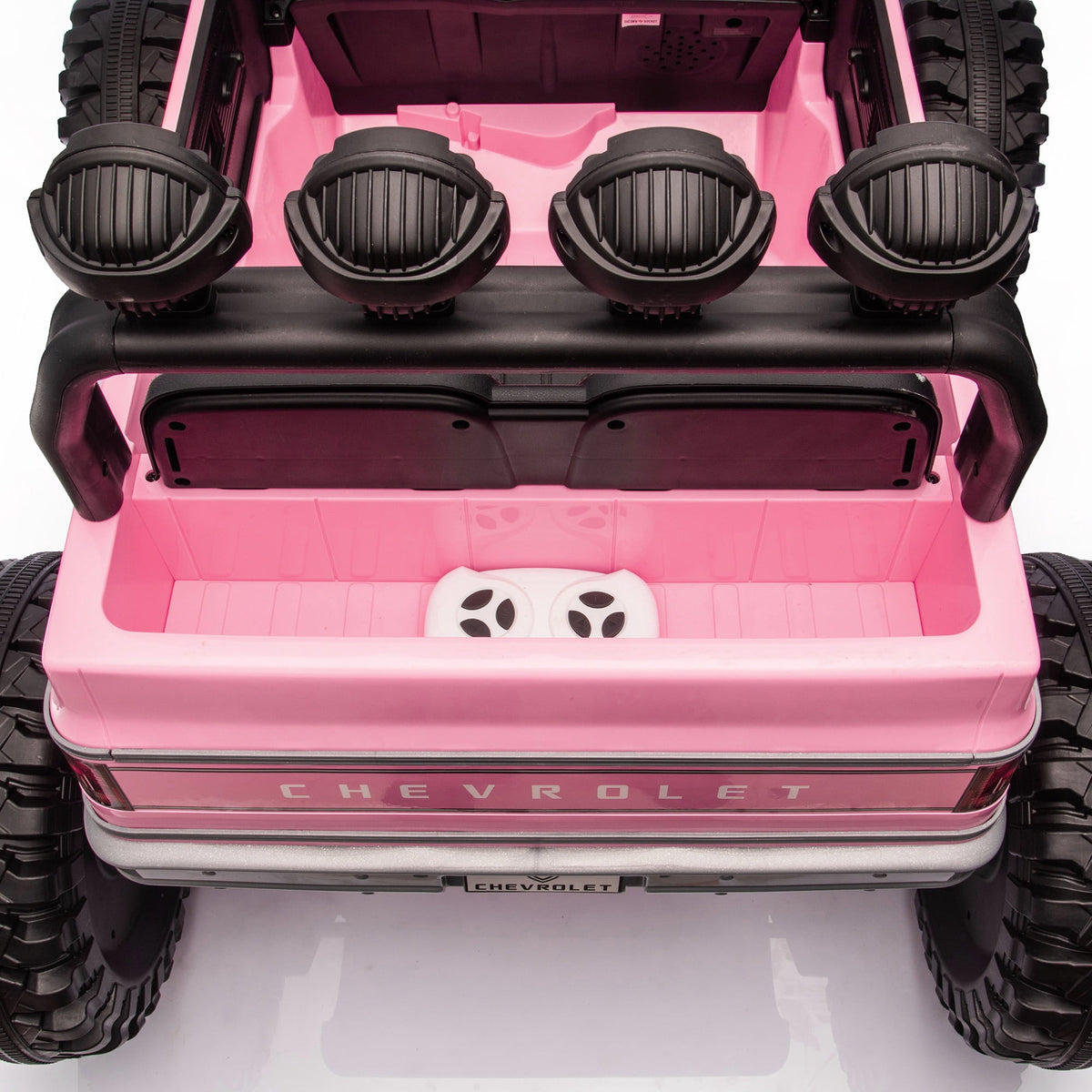Sunnyfree Upgraded 4WD Chevrolet Cheyenne 24 Volt Ride on Toys, Electric Car for Kids, Power Truck Wheels with Remote, Bluetooth, USB, LED Lights, Black