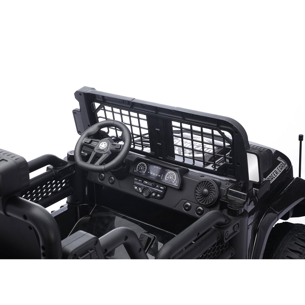 Funride 24V 2 Seater Ride On Toys with Remote Control, Kids Ride on Truck Car 800W Moter Power 4-Wheeler Suspension, 3 Speeds, Bluetooth Music, Pink