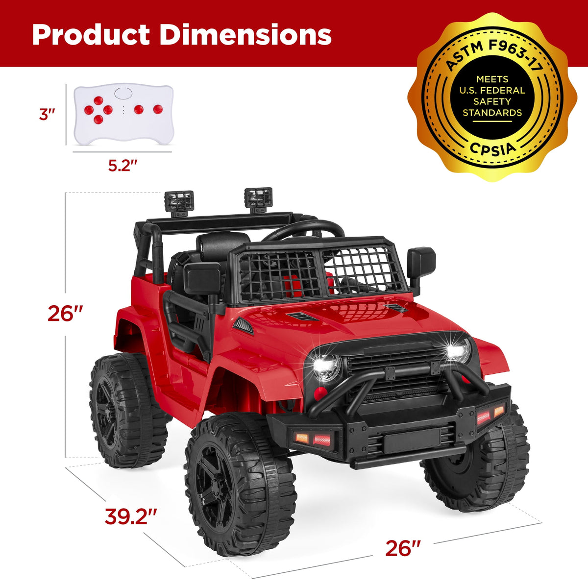 Best Choice Products 12V Kids Ride On Truck Car w/ Parent Remote Control, Spring Suspension, LED Lights - Hot Pink