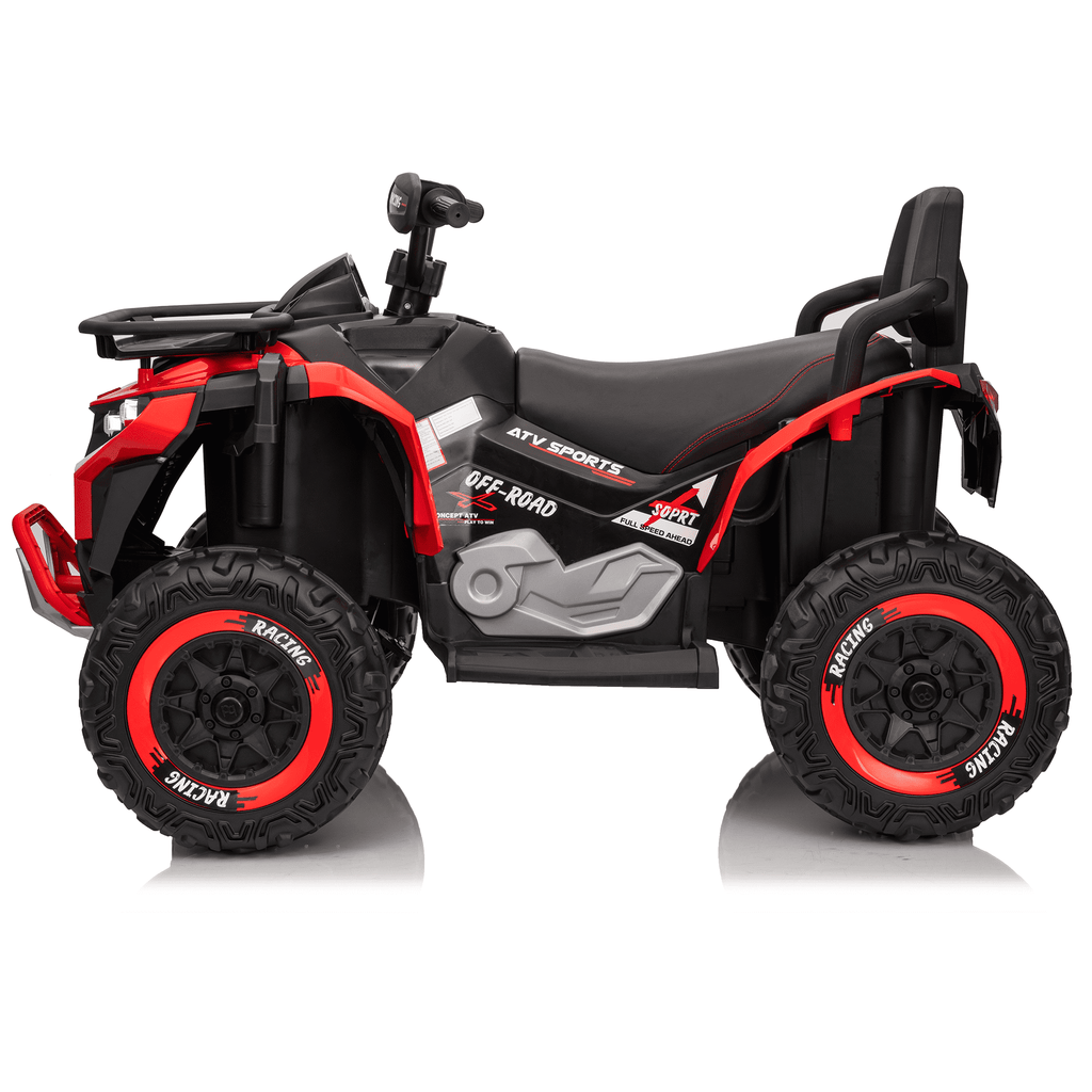 Funride 24 Volt Ride on Toys with Remote Control, Oversized ATV for Kids, 2-Seater 4 Wheeler for Toddlers, Power Car Wheels with Music, Bluetooth, Headlights, EVA Tires, Pink