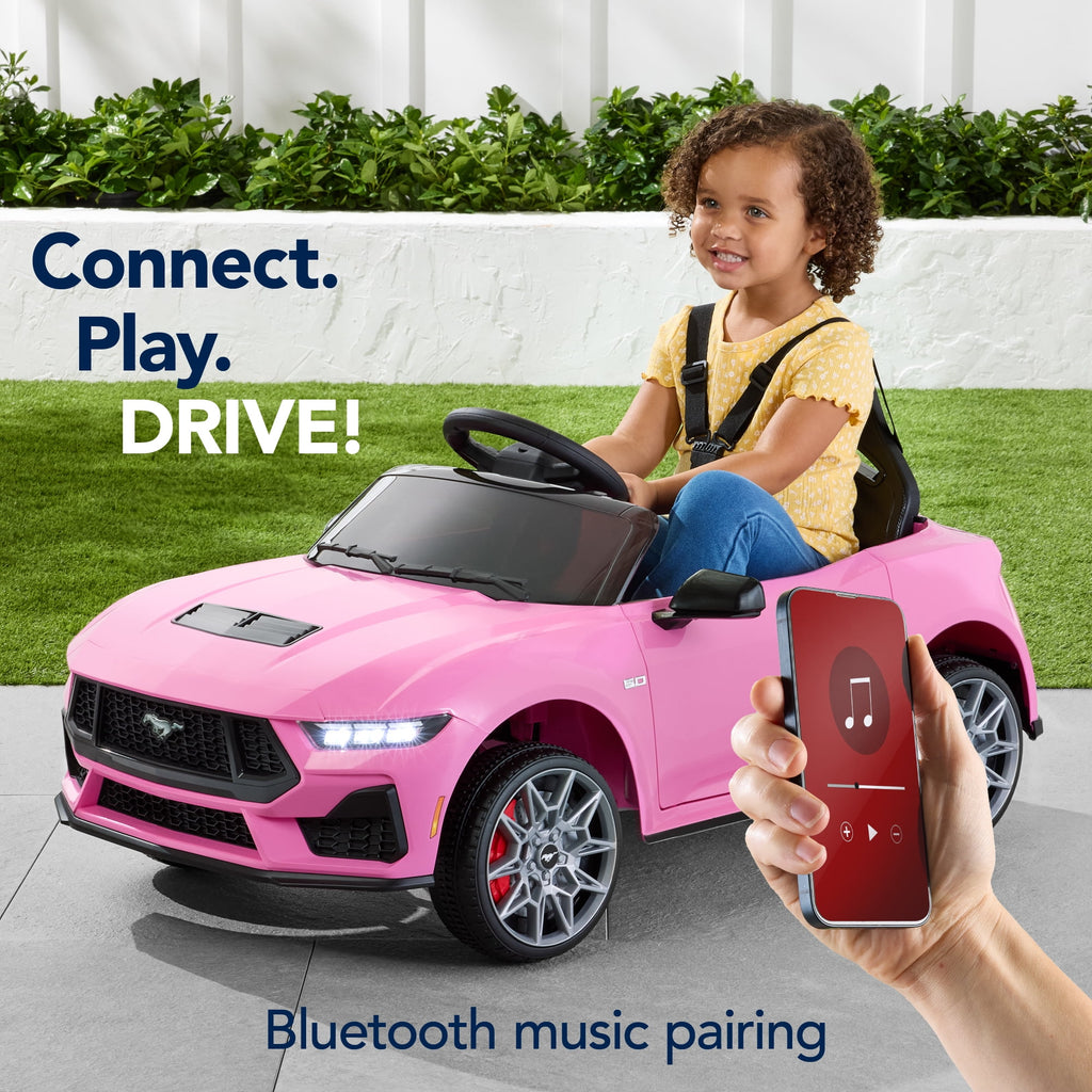 Best Choice Products Kids 12V Electric Ride-On Car Officially Licensed Ford Mustang w/ Remote, LED Lights - Red