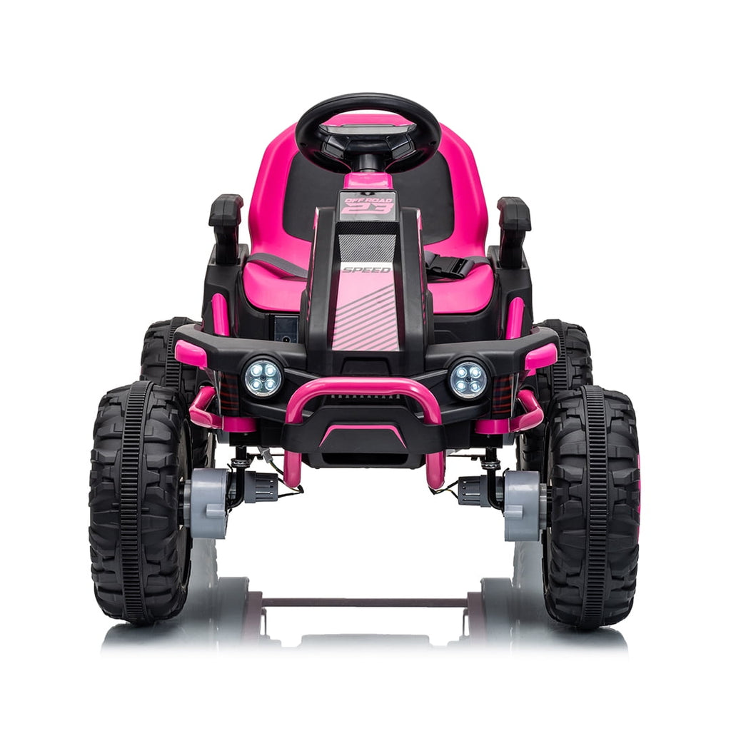 VIBESPARK 36V Ride on Toys for Big Kids Ages 6-12, 600W Ride on Cars up to 5.9 mph, Powerful 4 Wheeler Quad, Ride on ATV W/ Adjustable Seat, Ball-bearing Design, Power Display, Light Control, Green