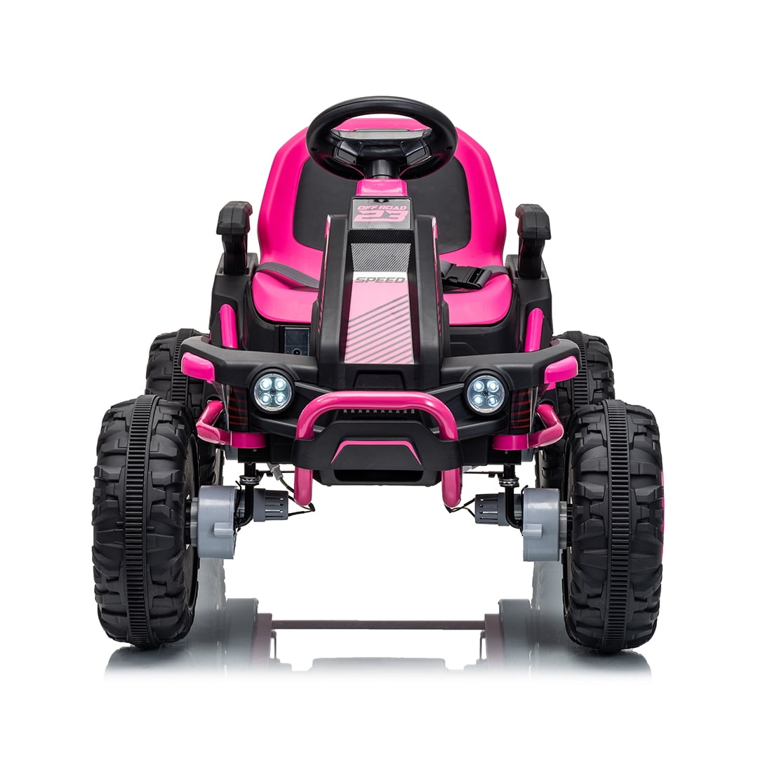VIBESPARK 36V Ride on Toys for Big Kids Ages 6-12, 600W Ride on Cars up to 5.9 mph, Powerful 4 Wheeler Quad, Ride on ATV W/ Adjustable Seat, Ball-bearing Design, Power Display, Light Control, Blue