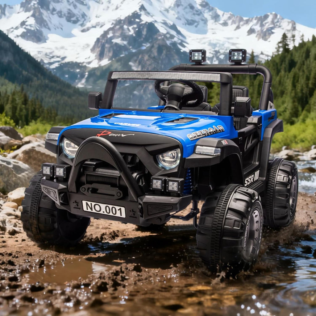 12V Electric Ride-On Truck, 4-Wheel Ride-On Car with Parent Remote Control, Dual 35W Motors, Spring Suspension, 3 Speeds, Bluetooth, LED Lights