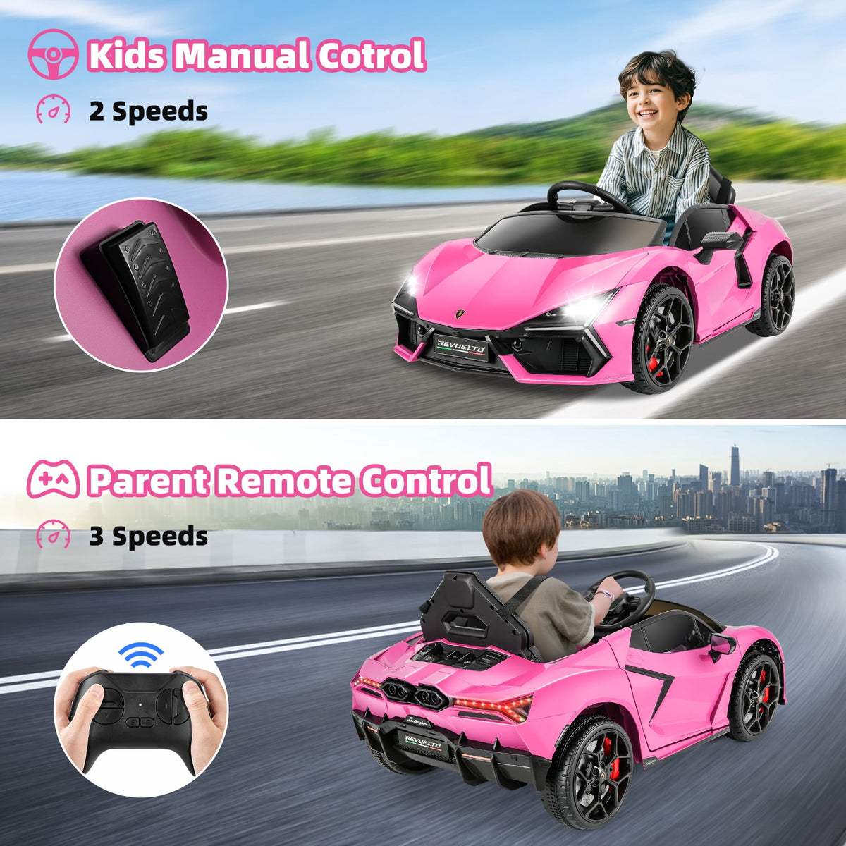 Funcid 24 Volt Ride on Toys, 2-Seater Ride on Cars with Remote Control, 400W Electric Car for Kids, Ride on UTV w/ Bluetooth, MP3, Seat Belts, Volume Adjustment, Suspension, Green