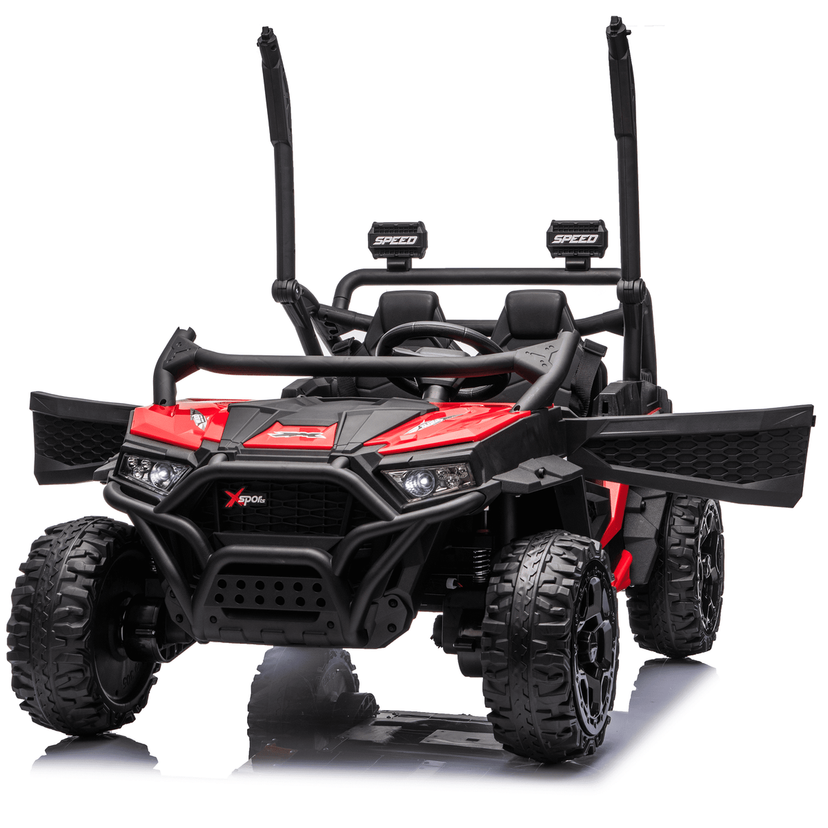 Sunnyfree 24 Volt Ride on Toys for Kids, 4WD 2 Seater Electric UTV Ride on Car with 800W Powerful Motors, Remote Control, Power Car Wheels, Four-Wheel Suspension, Bluetooth Music, LED Lights, Black