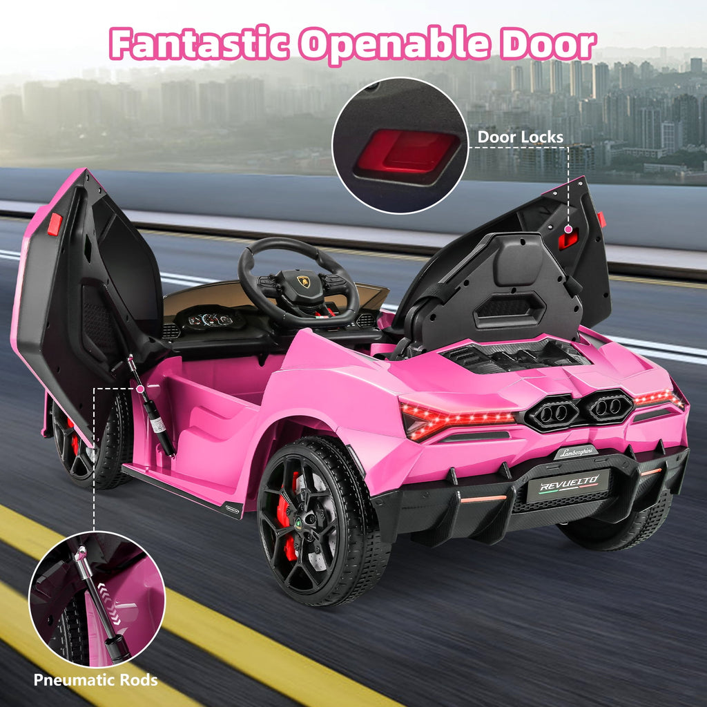 Funcid 24 Volt Ride on Cars, 2-Seater Ride on Toys with Remote Control, 400W Electric Car, Ride on UTV w/ Bluetooth, MP3, Suspension, Seat Belts, Volume Adjustment, Black