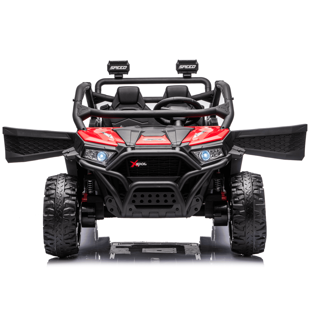 Sunnyfree 24 Volt Ride on Toys for Kids, 4WD 2 Seater Electric UTV Ride on Car with 800W Powerful Motors, Remote Control, Power Car Wheels, Four-Wheel Suspension, Bluetooth Music, LED Lights, Black