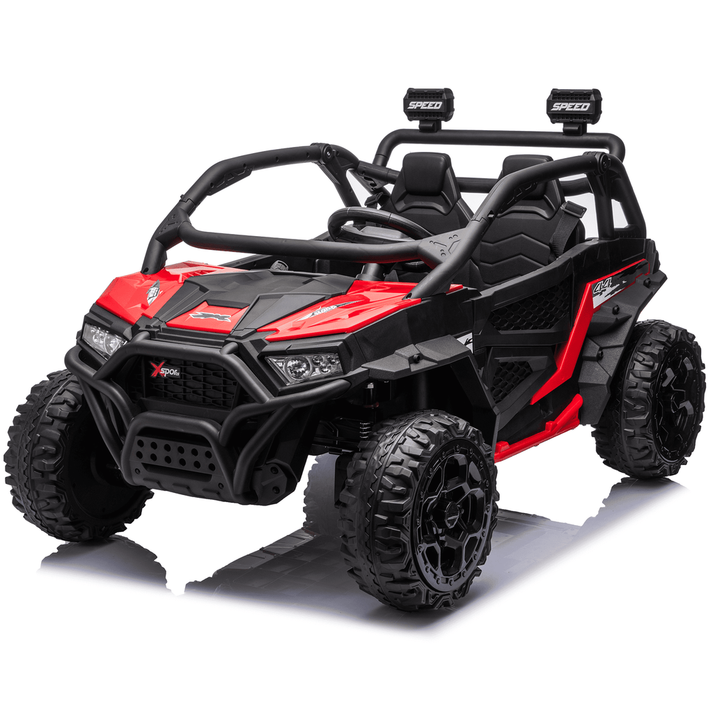 Sunnyfree 24 Volt Ride on Toys for Kids, 4WD 2 Seater Electric UTV Ride on Car with 800W Powerful Motors, Remote Control, Power Car Wheels, Four-Wheel Suspension, Bluetooth Music, LED Lights, Black