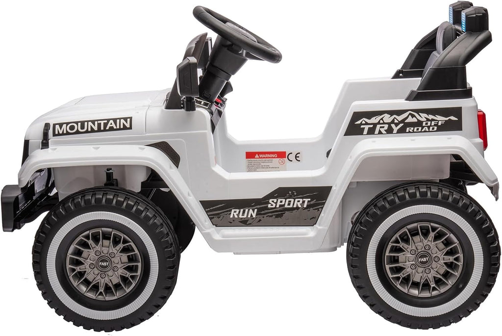 12V Ride-On Electric Car with Parent Remote Control, Dual 35W Motors, 3 Speeds, Spring Suspension, LED Lights, Music, Horn, 66 lbs