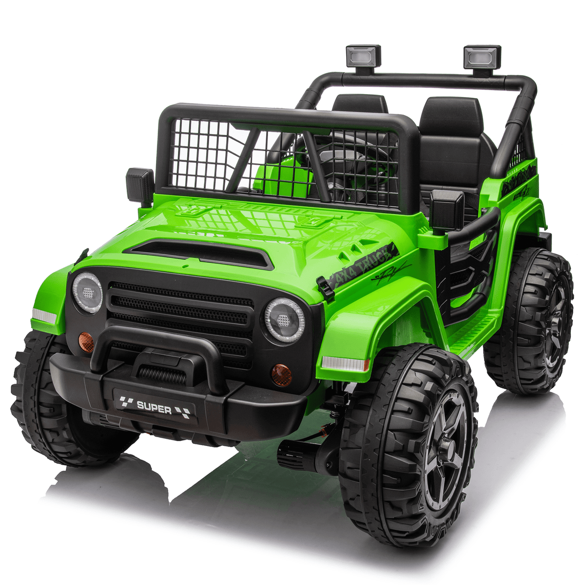 Funride 24 Volt Ride on Toys, 800W Electric Car for Kids with Remote Control, 4WD/2WD Switchable Power Car Wheels, 2-Seater Ride On Truck with Music, Bluetooth, Pink
