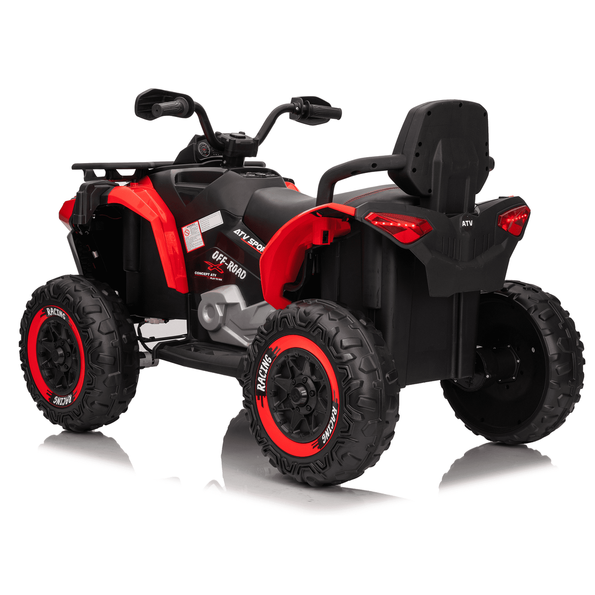 Funride 24 Volt Ride on Toys with Remote Control, Oversized ATV for Kids, 2-Seater 4 Wheeler for Toddlers, Power Car Wheels with Music, Bluetooth, Headlights, EVA Tires, Pink