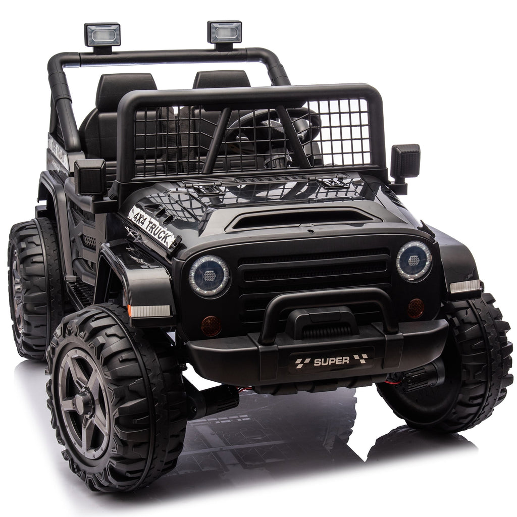 Funride 24 Volt Ride on Toys, 800W Electric Car for Kids with Remote Control, 4WD/2WD Switchable Power Car Wheels, 2-Seater Ride On Truck with Music, Bluetooth, Pink