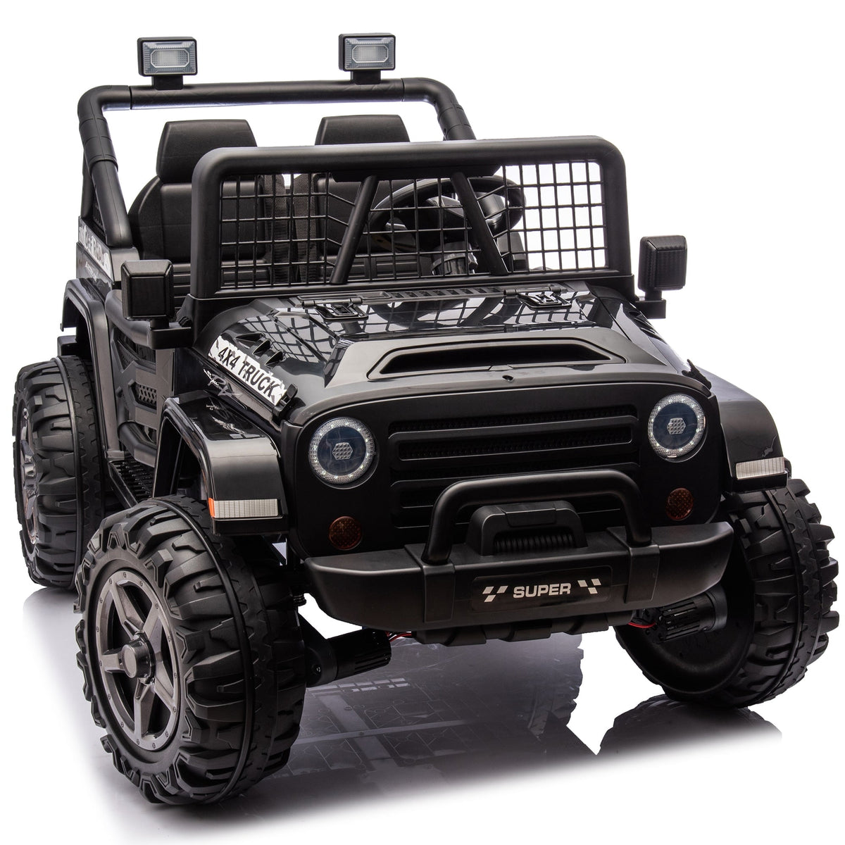 Funride 24 Volt Ride on Toys, 800W Electric Car for Kids with Remote Control, 4WD/2WD Switchable Power Car Wheels, 2-Seater Ride On Truck with Music, Bluetooth, Pink