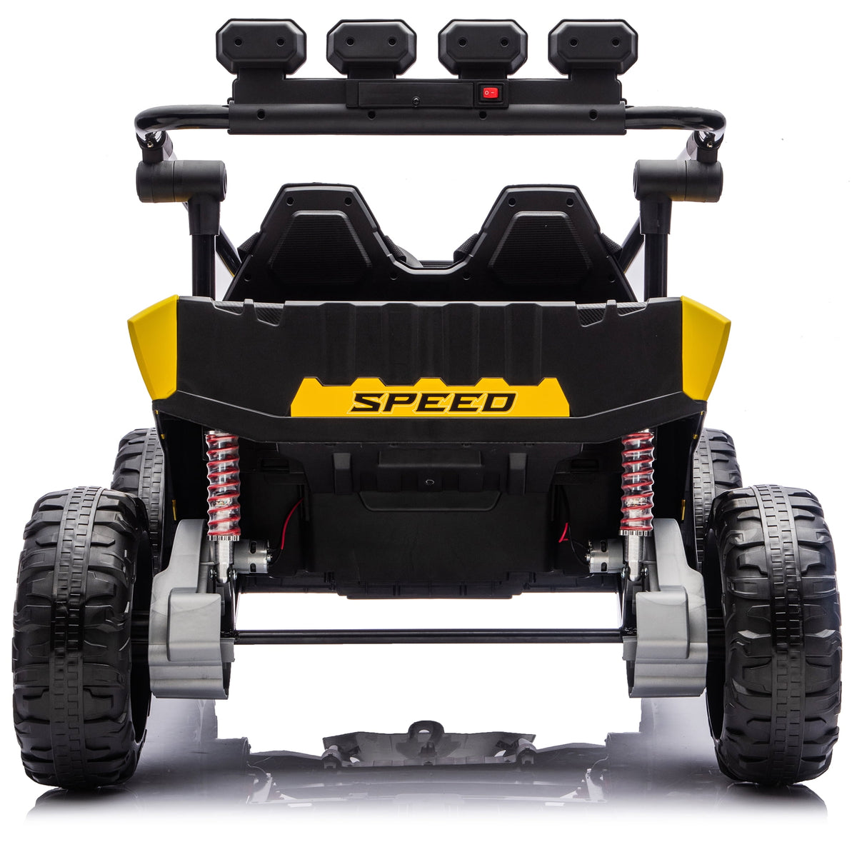 Sunnyfree 24V Ride on Toys 2 Seater UTV for Kids, 4WD 800W Electric Car with Parent Remote Control, LED Lights, Bluetooth Music, Roll Cage, Black