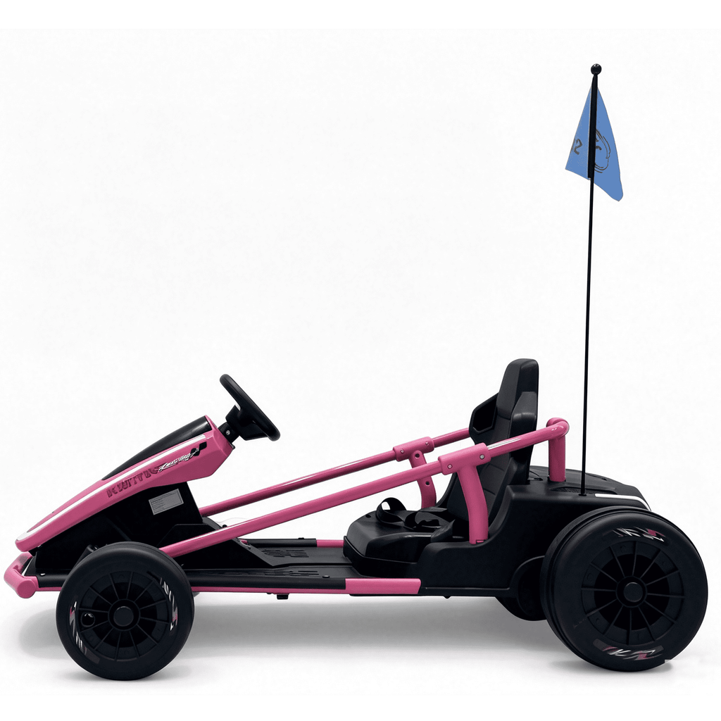 Sunnyfree 24 Volt Ride on Toys for Kids, 14Ah Electric Go Kart with Remote Control, 5–10 MPH, Drift Function, 2×200W Motors, Bluetooth Music, LED Lights, Seat Belt, Blue