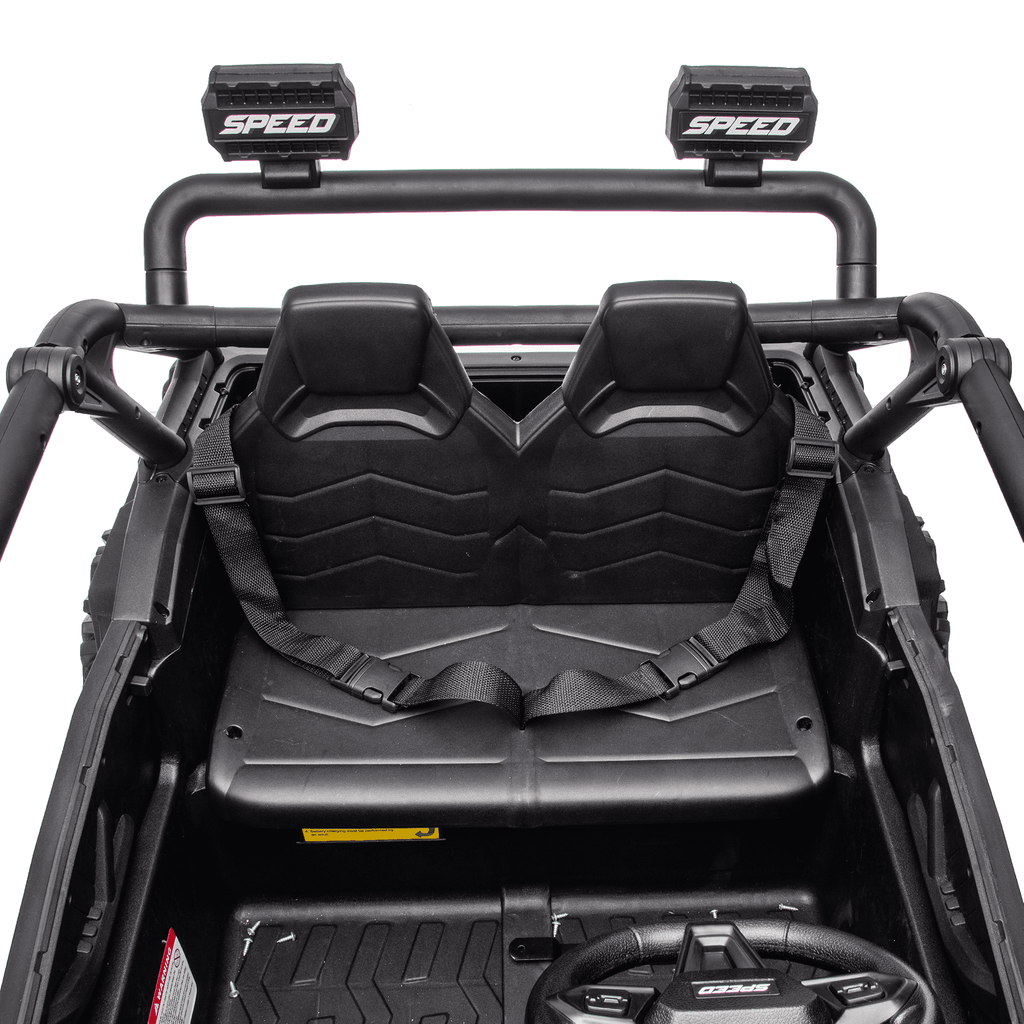 Sunnyfree 24 Volt Ride on Toys for Kids, 4WD 2 Seater Electric UTV Ride on Car with 800W Powerful Motors, Remote Control, Power Car Wheels, Four-Wheel Suspension, Bluetooth Music, LED Lights, Black