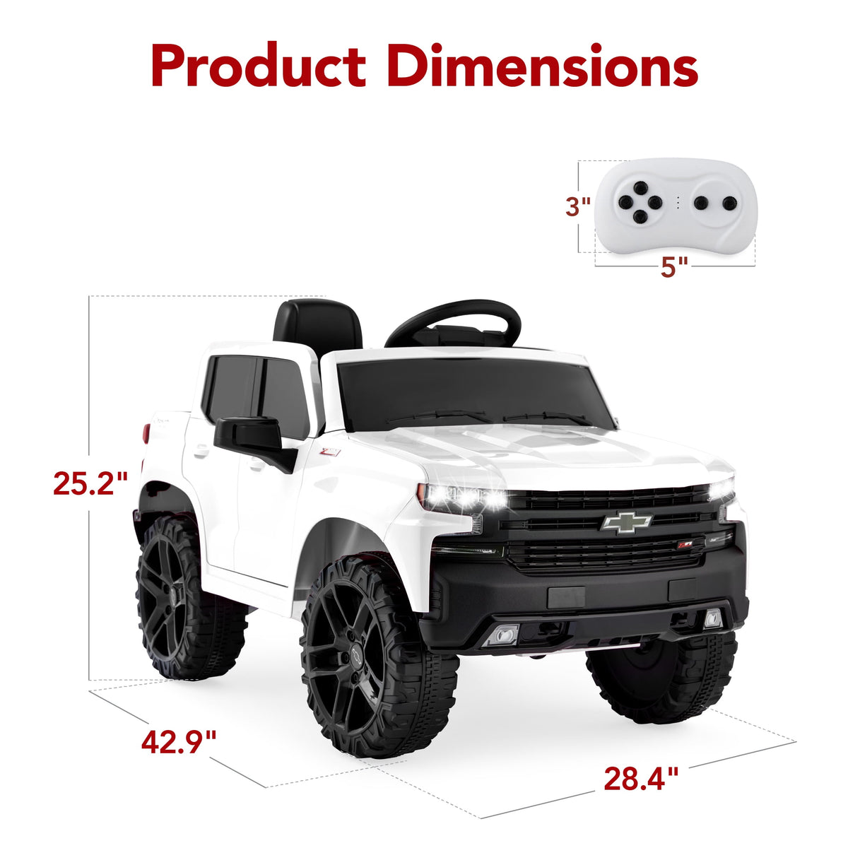 Best Choice Products 12V 2.5 MPH Licensed Chevrolet Silverado Ride On Truck Car Toy w/ Parent Remote Control - Pink