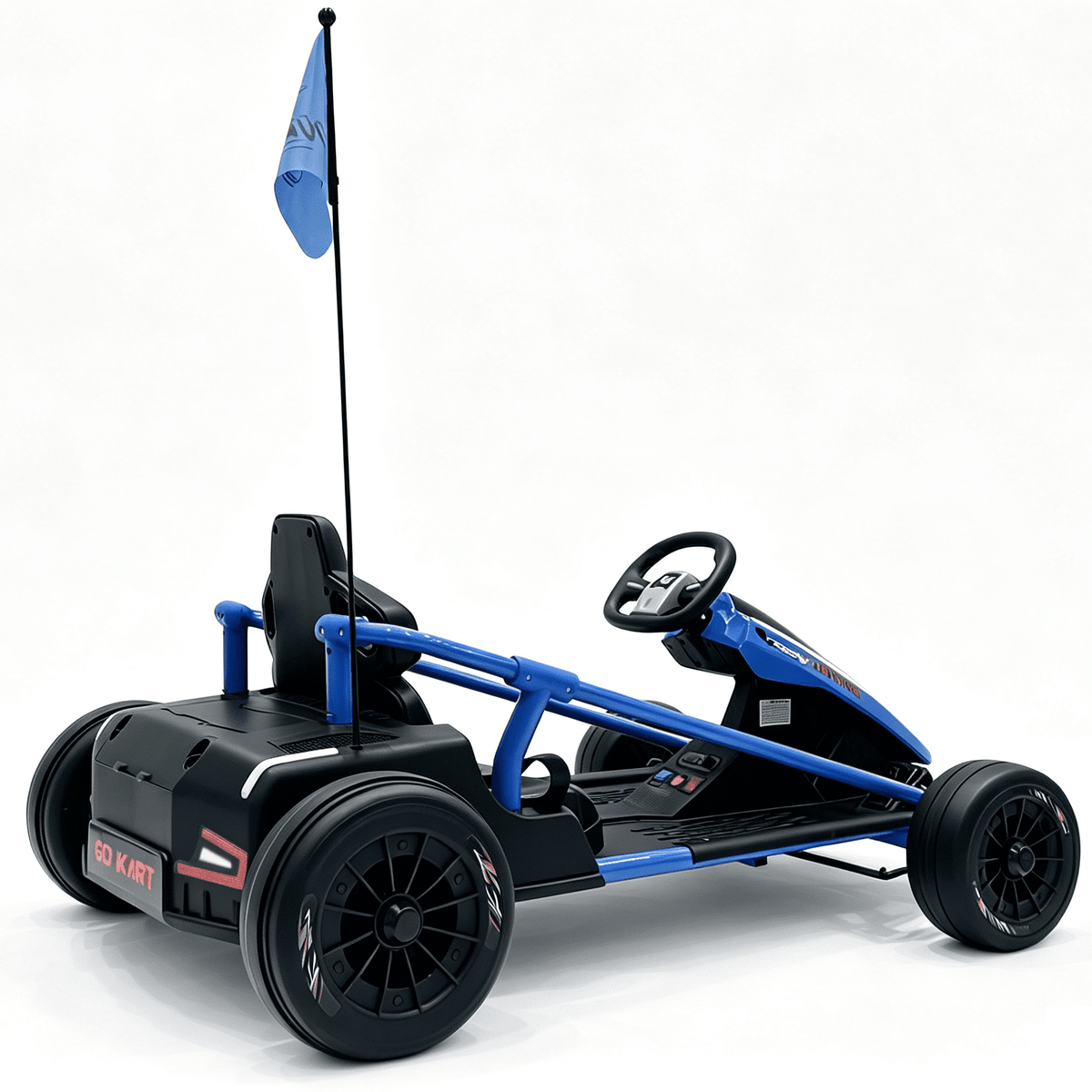 Sunnyfree 24 Volt Ride on Toys for Kids, 14Ah Electric Go Kart with Remote Control, 5–10 MPH, Drift Function, 2×200W Motors, Bluetooth Music, LED Lights, Seat Belt, Black