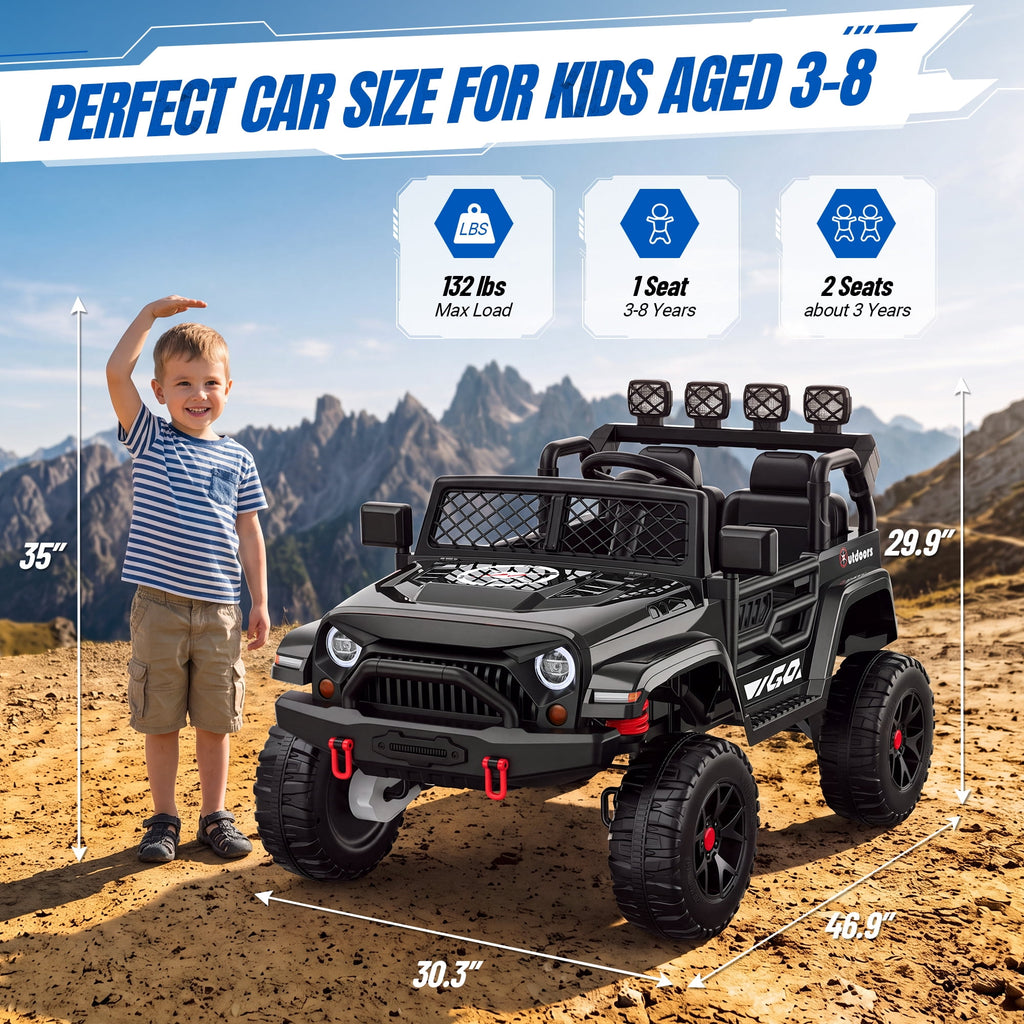 Wisairt 24V Ride on Cars, 4WD 800W Ride on Toys for Big Kids, Power Car Wheel with Remote, Kids Electric Car with 2 Seater, Music, LED Lights, Seat Belt, 3-8 Years Old, Pink