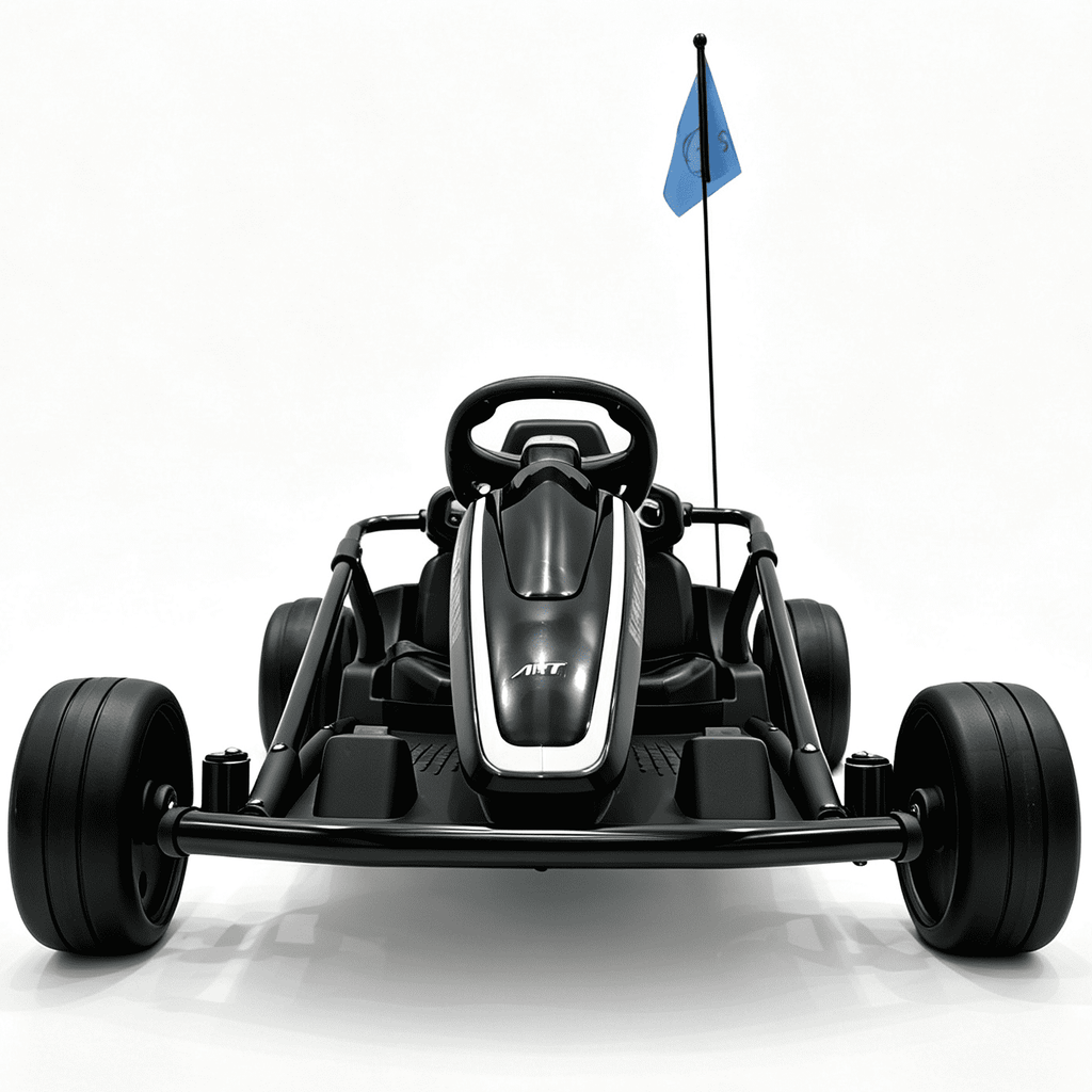 Sunnyfree 24 Volt Ride on Toys for Kids, 14Ah Electric Go Kart with Remote Control, 5–10 MPH, Drift Function, 2×200W Motors, Bluetooth Music, LED Lights, Seat Belt, Blue