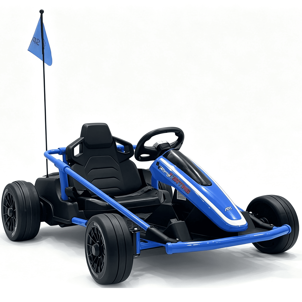 Sunnyfree 24 Volt Ride on Toys for Kids, 14Ah Electric Go Kart with Remote Control, 5–10 MPH, Drift Function, 2×200W Motors, Bluetooth Music, LED Lights, Seat Belt, Pink