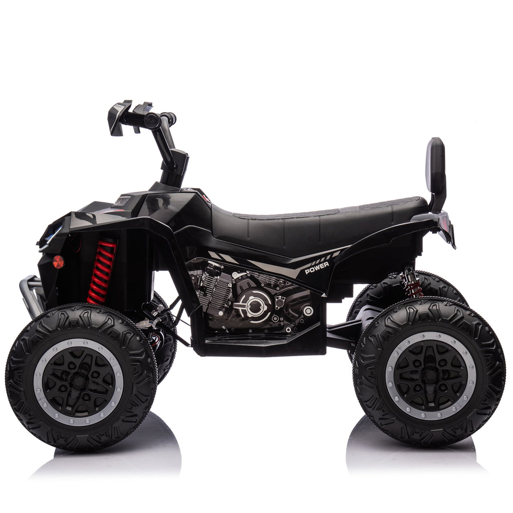24V 2 Seater 4WD Ride on Toys ATV for Kids 4*200W 4-Wheeler Quad w/ MP3 LED Lights Music, Green
