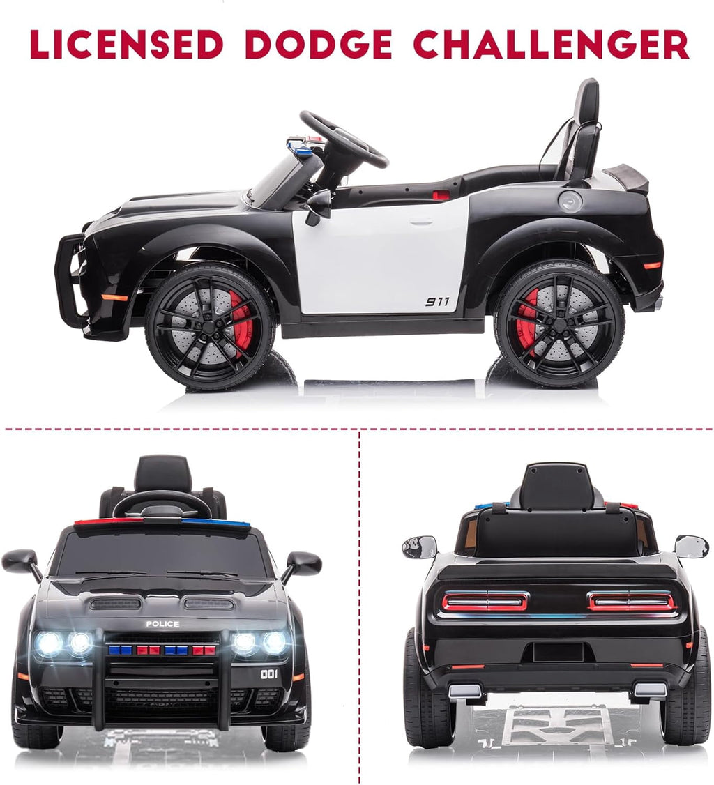 12V Electric Ride-On Car, 2x35W Motors, 7Ah Battery, 3-Speed, Parent Remote Control, Soft Start, Music, FM Radio, Safety Belt, 55 Lbs