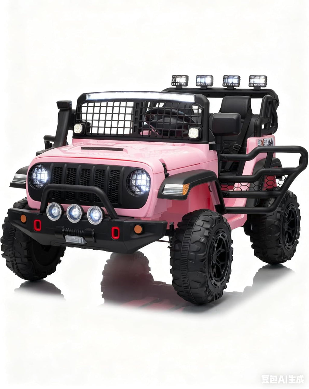24V 2-Seater Electric Ride-On Car, 2x200W Motors, Parent Remote Control, 4-Wheel Shock Absorbers, 1.8-4 MPH, Bluetooth, LED Lights, 132 Lbs